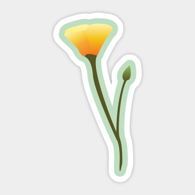 california poppy Sticker by jessawaid